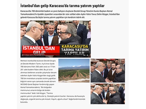 İstanbul’dan gelip Karacasu’da tarıma yatırım yaptılar